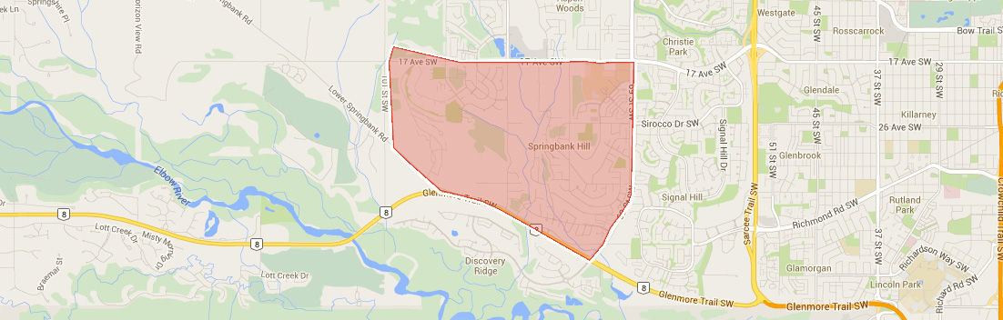 Map of Springbank Hill